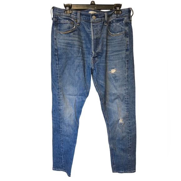 Levis High Rise Skinny Distressed Button Fly Jeans Size 14 in EUC